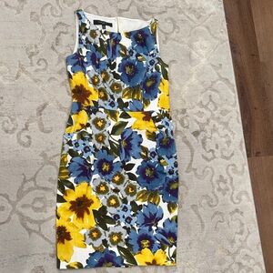Nine West Sleeveless Dress - Blue and Yellow